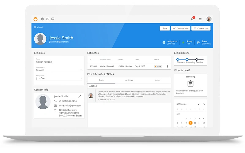 Construction CRM for Home builders and remodelers